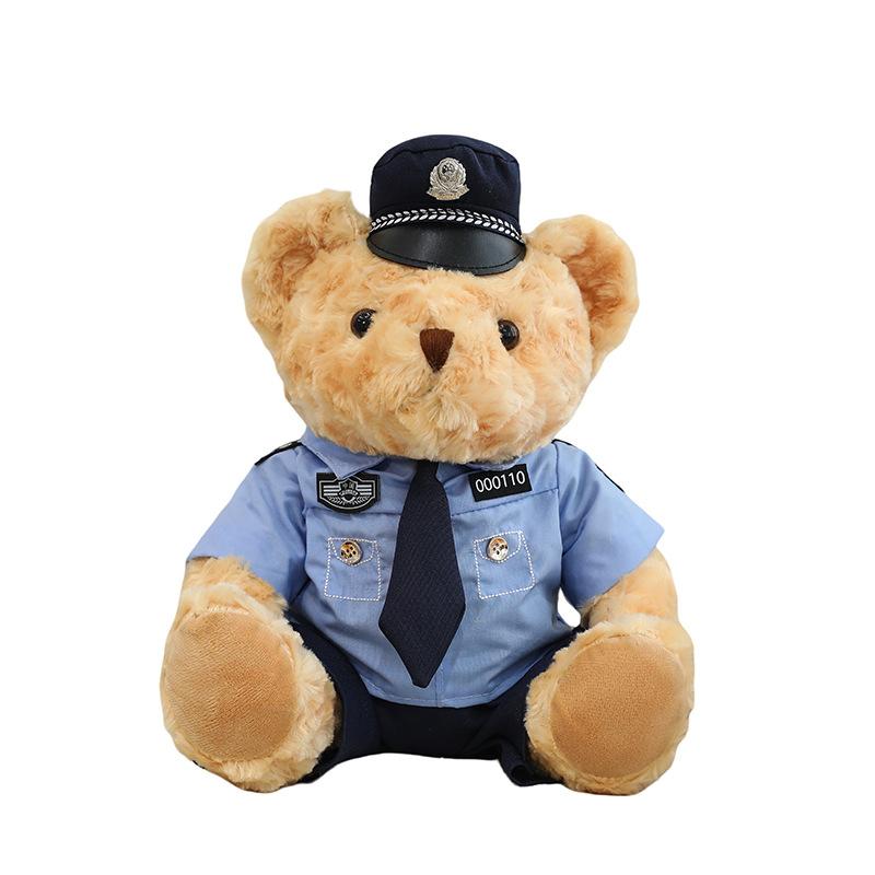 Полицейский медведь кукла милый дорожный полицейский форма пожарного плюшевый мишка плюшевая игрушка интернет-знаменитость спецназ медведь