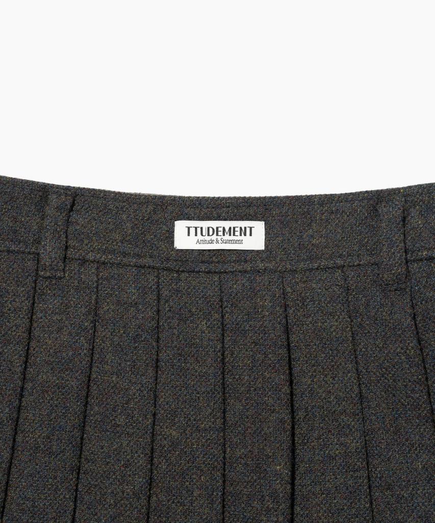 Tudment Classic Wool Mini Skirt Charcoal