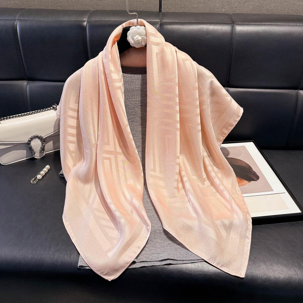 90 Модных квадратных платков, Свежие, Дышащие и Мягкие Литературные шелковые платки, Женские весенние и осенние модные универсальные декоративные платки