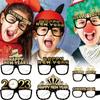 6pcs Happy New Year Paper Glasses 2023 Eyeglasses Frame Photo Booth Props New Year's Party Decoration Christmas Supplies