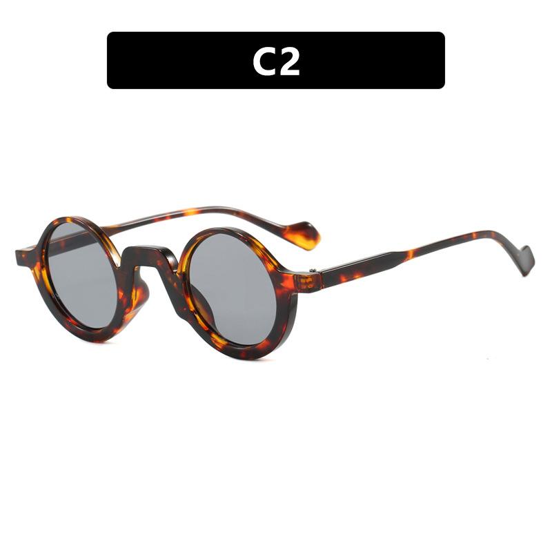 Fashion Uv400 Round Sunglasses New Retro Full-Rim Glasses Men And Women Trend Outdoor Sunscreen Eye Protection Sunglasses