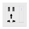 Depoguye Universal USB Wall Socket with Light Switch, 2.1A Dual USB Phone Charging Port, Switch Control Socket  AC110V -250V