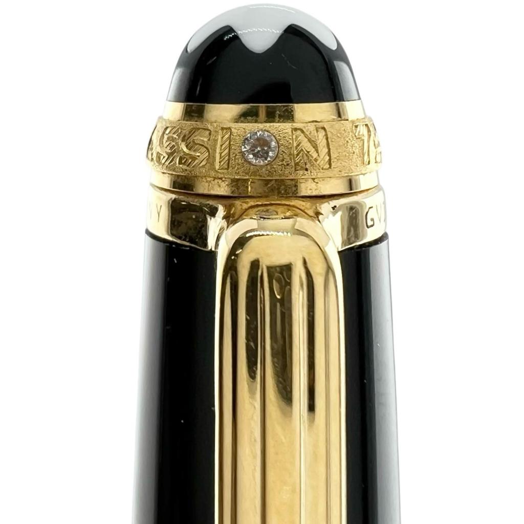 Great MONTBLANC Ballpoint pen Meisterstück 75th Anniversary 1P Diamond Used