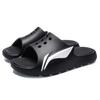 Li-Ning Versatile Casual Durable Comfortable Rubber Sole Slide Sandals Men Footwear Black White ABTR005-2