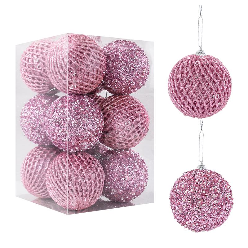 12 шт. 8 см елочные шары украшение большой блеск белый красный рождественская елка подвеска украшение для дома 2025 новогодний подарок