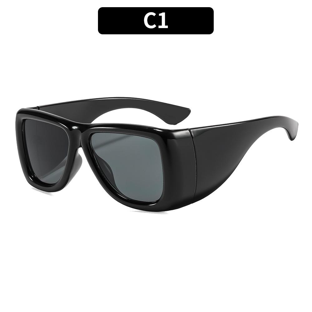1pc Stylish oversized sunglasses—versatile, retro-hip-hop style shades with distinctive sun protection.