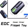 EDC светящийся слайдер для пальцев, металлическая игрушка-спиннер для пальцев, снимает тревогу и стресс, инструмент для СДВГ, механическая карта, подарок для взрослых