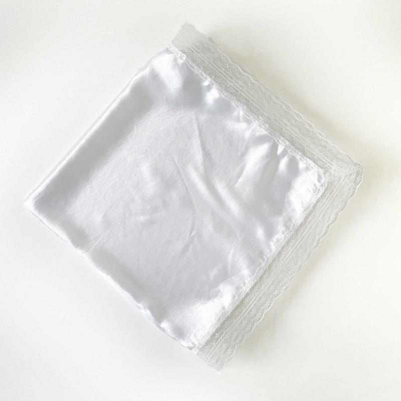 Summer small silk scarf 61-satin glossy square scarf solid color simple matching scarf shawl trendy lace silk scarf