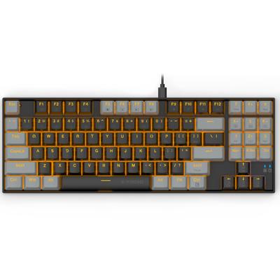Игровая клавиатура Проводная 89 клавиш Алфавитный массив Цифровые функциональные клавиши Компактная механическая клавиатура USB Ритм Полнофункциональная Коричневый Красный Синяя ось
