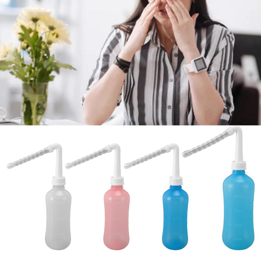 Neti Pot Sinus Rinse Bottle Silicone ABS Manual Nose Wash Cleaner Nasal Irrigation Bottle for Adults