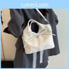 Solid Ribbon Bow Color Bucket Handbag Single Shoulder Crossbody Bag Gift Women
