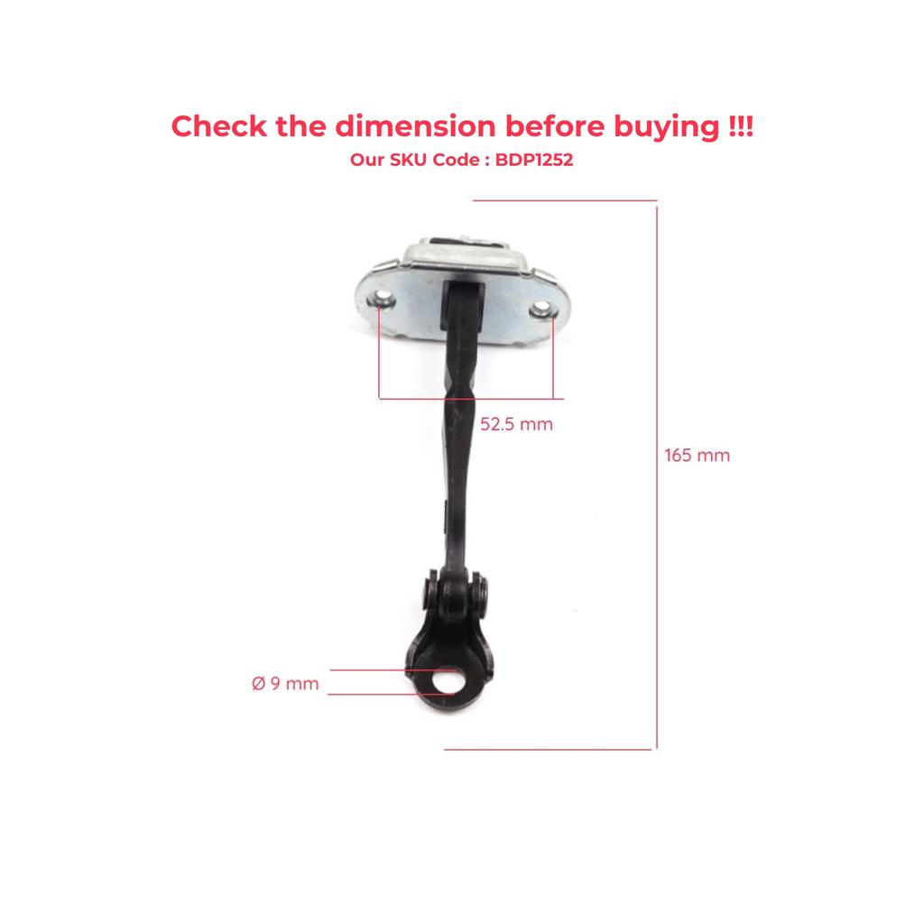 EDP1252-1 2 Pieces Front Left AND Right Door Catch Hinge Brake Stop Check Strap Limiter for Renault Kadjar Nissan Qashqai MK2 J11 804304EA0A