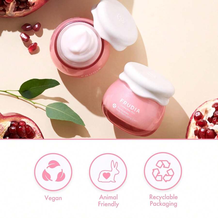 FRUDIA Pomegranate Nutri-Moisturizing Face Cream 55g, Korean Face Moisturizer W/63% Pomegranate Extract, BL-FILL UP & Vegan Collagen For Anti-Aging