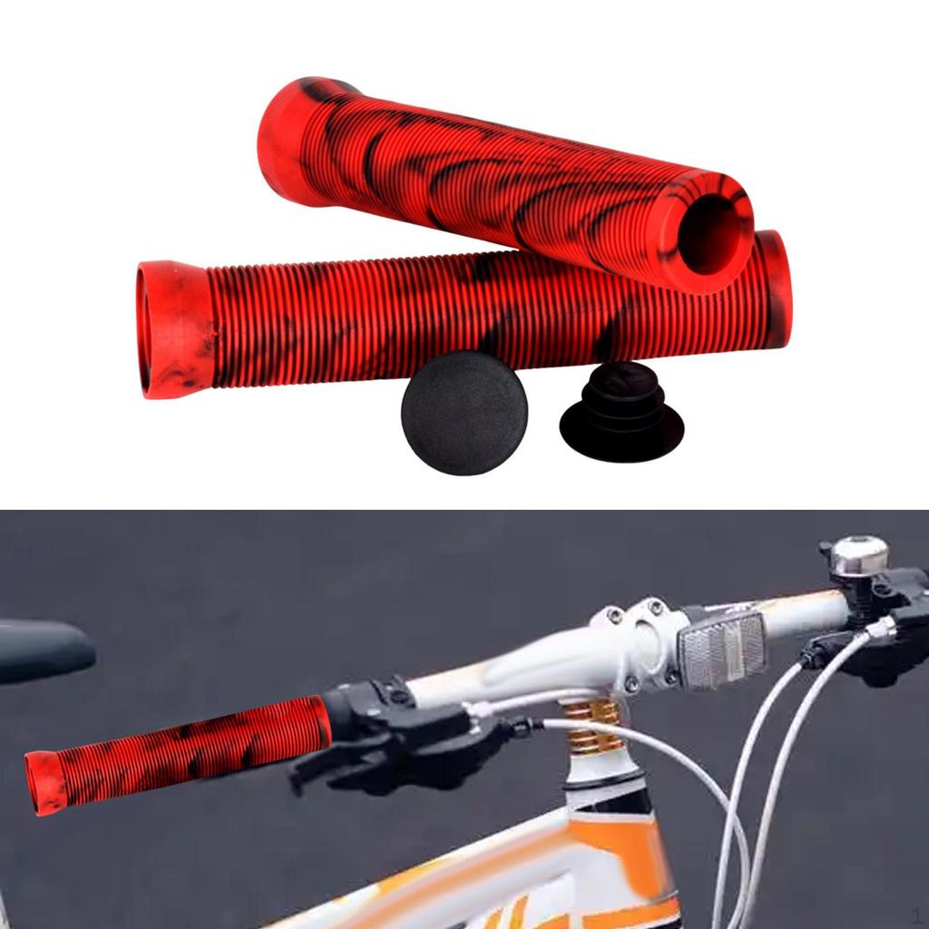 2 Pieces Bike Handlebar Grips Cycling Bar Covers Soft Sleeves Replacement Bicycle Handle