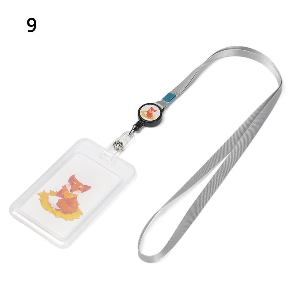 Office School Cartoon ID Business Case Bank Credit Card Retractable Card Holder Name Badge Holder