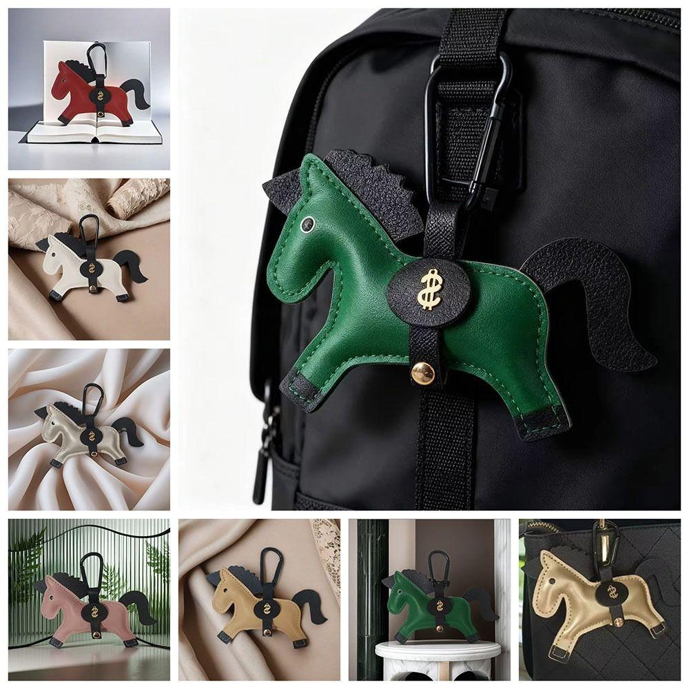 Handmade Stitching Horse Pendant Multi-color Keychain New Trend Bag Charm  Backpack Accessory