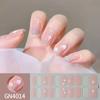Milky Jelly White Full Cover Nail Stickers Fashion Gradient Adhesive Heart Nail Polish Wraps Women DIY Manicure