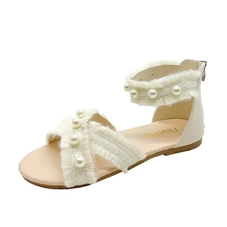 Мода 2024 года, низкие сандалии, женские, кожаные, большого размера, с открытым носком, женские, универсальные, летние, на каблуках, на низком каблуке, большие, закрытые, разноцветные, удобные