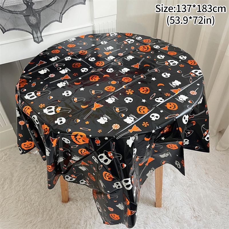 Halloween Decoration Terror Tablecloth Halloween Party Horror Table Cover Halloween Decorative Spider Web Tablecloth Spooky Deco