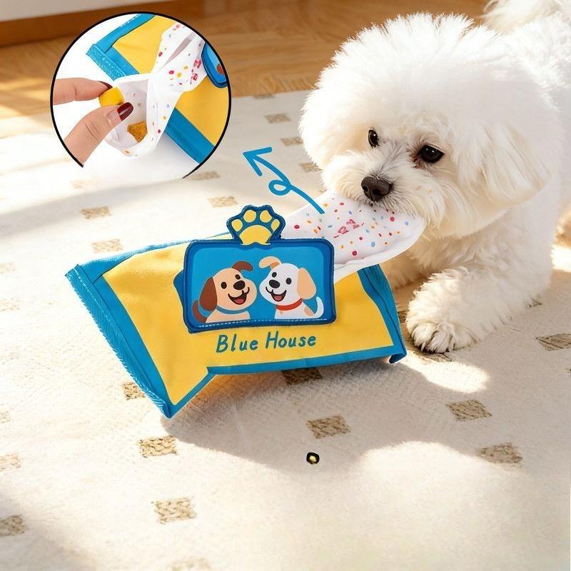 Squeaky Dog Toys Canvas Crinkle Paper Toy Bite Resistant Interactive Chew Toy for Small Medium Dogs Cats Boredom Relief Sound Pet Supplies