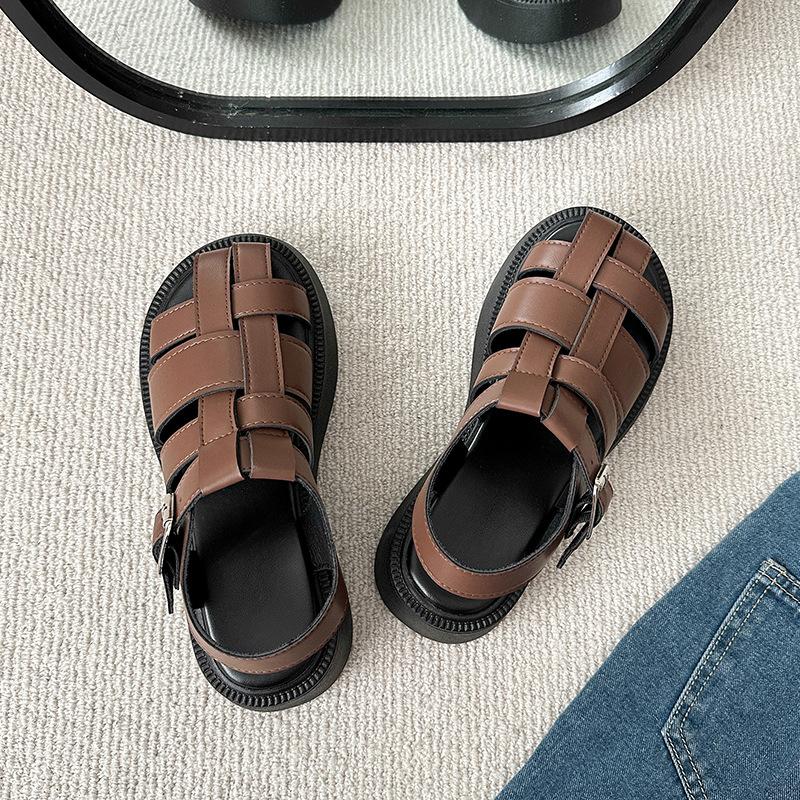 Женские летние новые плетеные повседневные сандалии