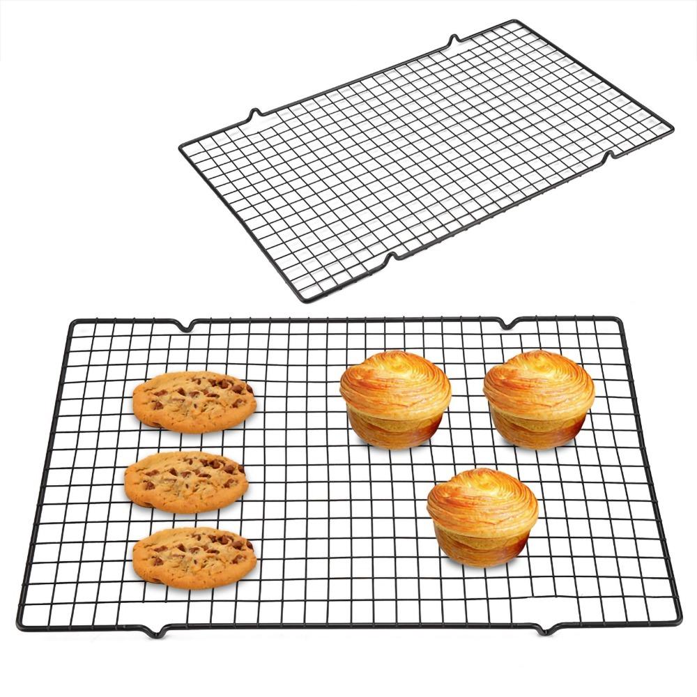 16x10 Inch Baking Cooling Rack Nonstick Surface BBQ Grill Mesh Wire Cooking Net Cooling Pastries