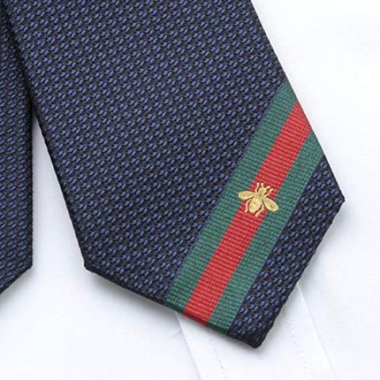 Gucci (Gucci) tie, navy, striped, GUJ-835 [Used]
