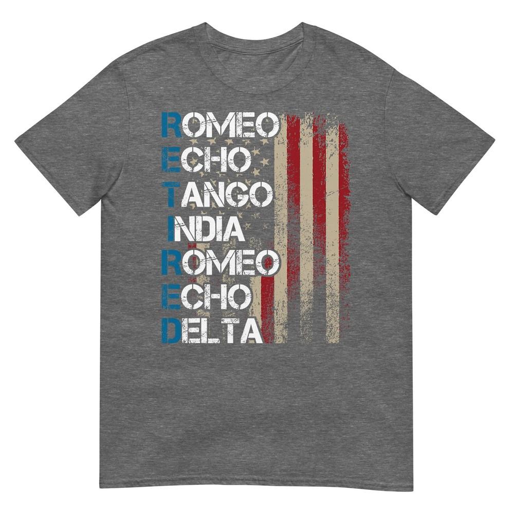 Phonetic Alphabet Retired Veteran Retireunisext Army Military Tshirt Small