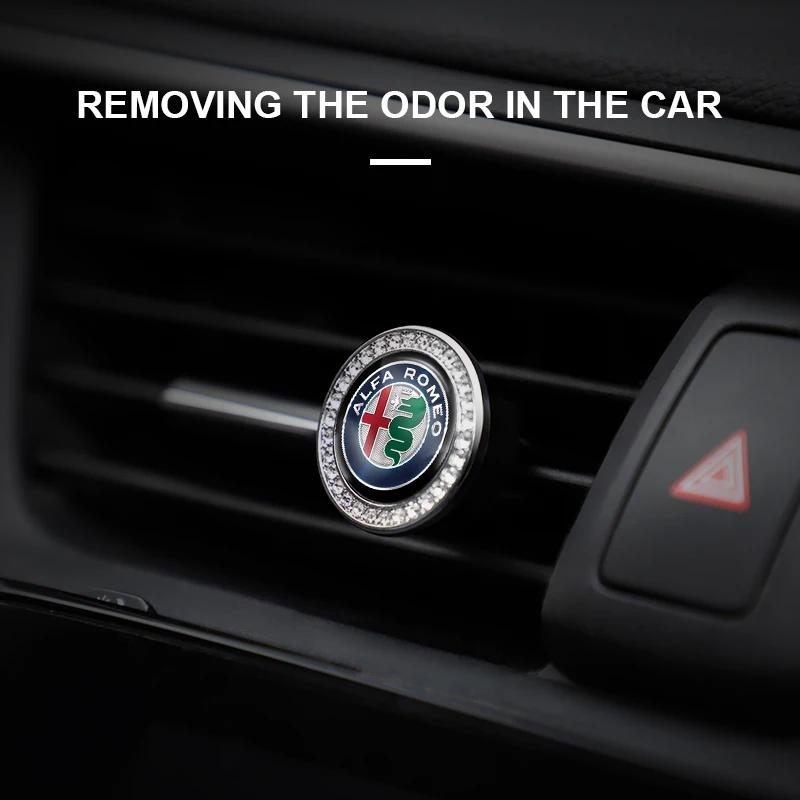 Автомобильные наклейки Для Alfa Romeo 1 шт. Клипса-ароматерапия для вентиляционного отверстия Автомобильный твердый парфюм Освежитель Для Alfa Romeo 156 159 147 4C 8C 166 G