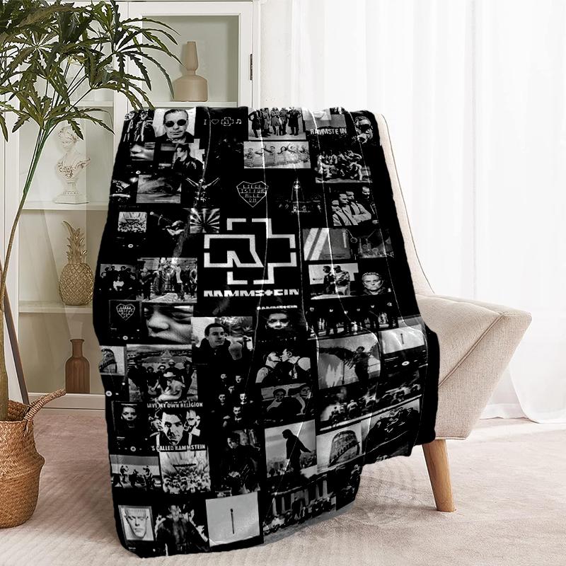 Rammstein Print Blanket - Soft & Comfortable, for Bedroom, Travel, Sofa, Home Decoration - Birthday Christmas Gift for Friend
