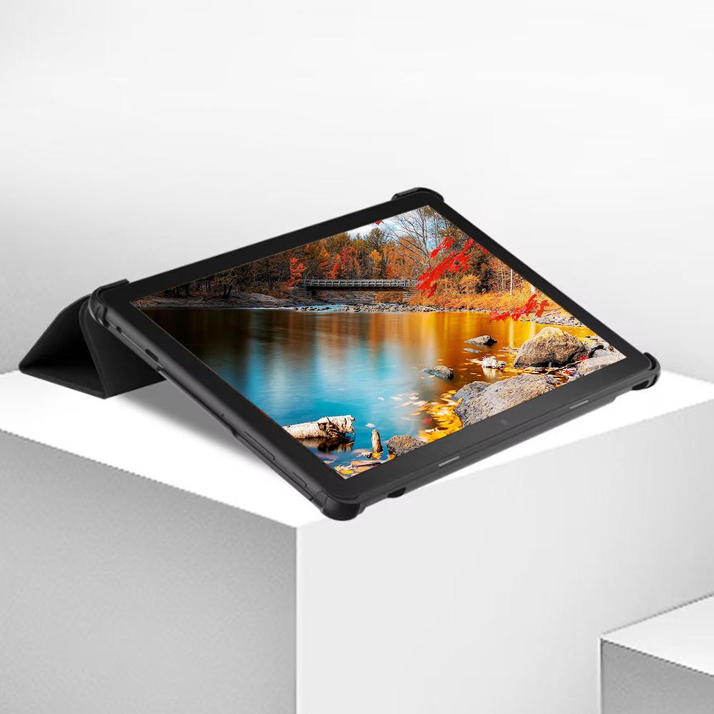 Folding Stand Folio Cover PU Leather Trifold Stand Cover Auto Wake/Sleep Folio Cover for All-New  Kindle Fire HD 10 Tablet