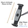 Oatsbasf Tablet Stand for Desk 3-Arm Desktop Phone Holder for iPhone iPad Bed Mount with Clamp for Universal 4-12.9 inch Device
