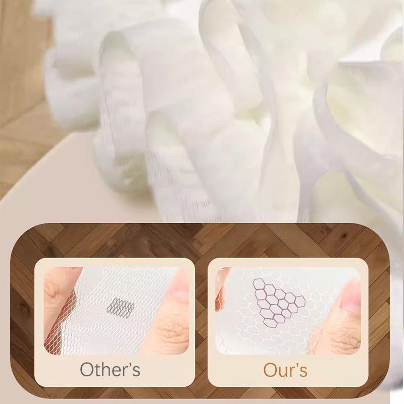 Soap Bath Balls Foam Rich Dense Elastic Drawstring Soft Comfortable Gentle Bath Balls Durable Hexagonal Elastic Mesh Bath Balls