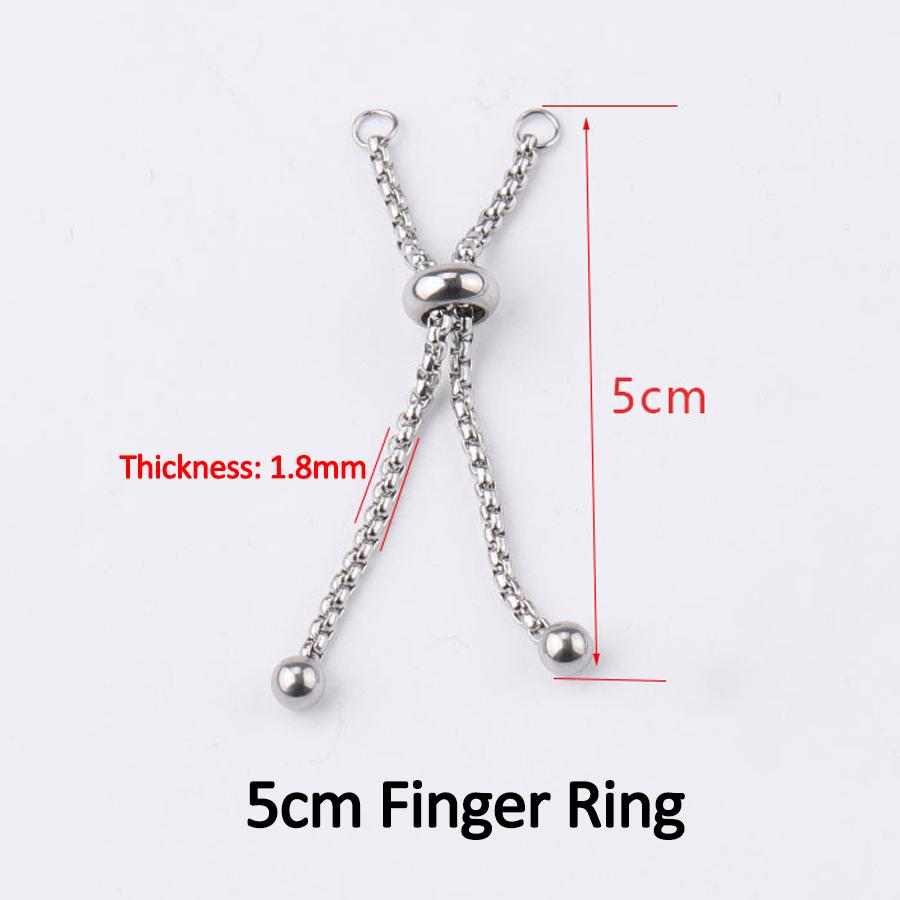 No Fade 3pcs Stainless Steel Gold Color Slider Bracelet Adjustable Chain with End Bead for Jewelry Making DIY Findings Component
