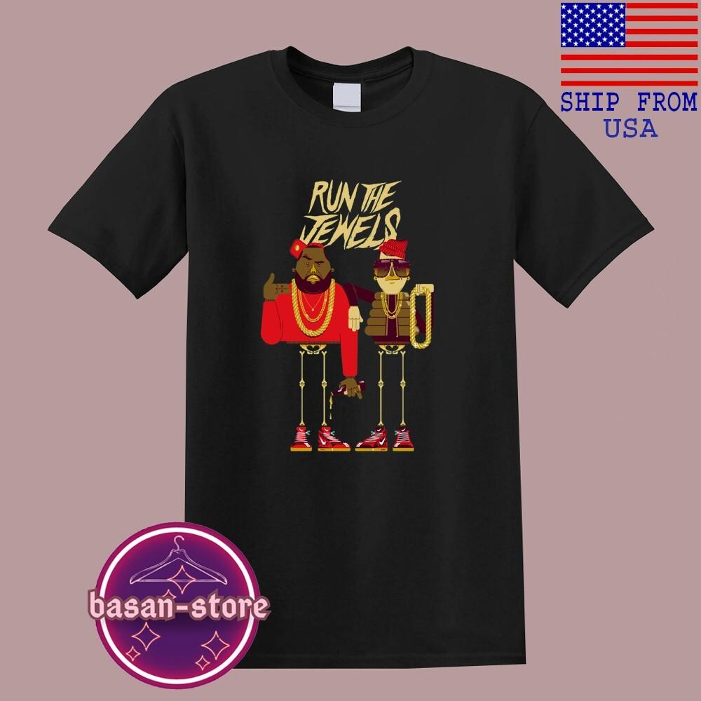Run The Jewels Killer Mike ElP Cartoon Men#039;s Black Navy Blue Size S5XL Unisex T-Shirt