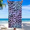 Charming Leopard Print Microfiber Beach Towel Summer Sun Protection Shawl Large Absorbent Bath Towel for Outdoor Swimming