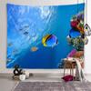 Underwater World Tapestry Sea Life Wall Art Aesthetics Decoration Wall Hanging Bedroom Dormitory Room Aesthetics Home Decoration