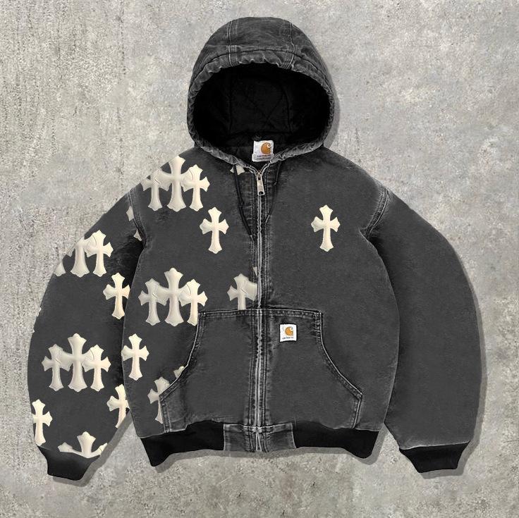 Мужская толстовка с капюшоном и принтом, европейский и американский тренд, пуловер