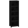 VidaXL Bookcase Black 50x35x154 Cm Solid Pine Wood 821718