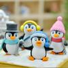 Penguin Family Succulent Decorations: Cute Miniature Ornaments for Desktop and Cakes
