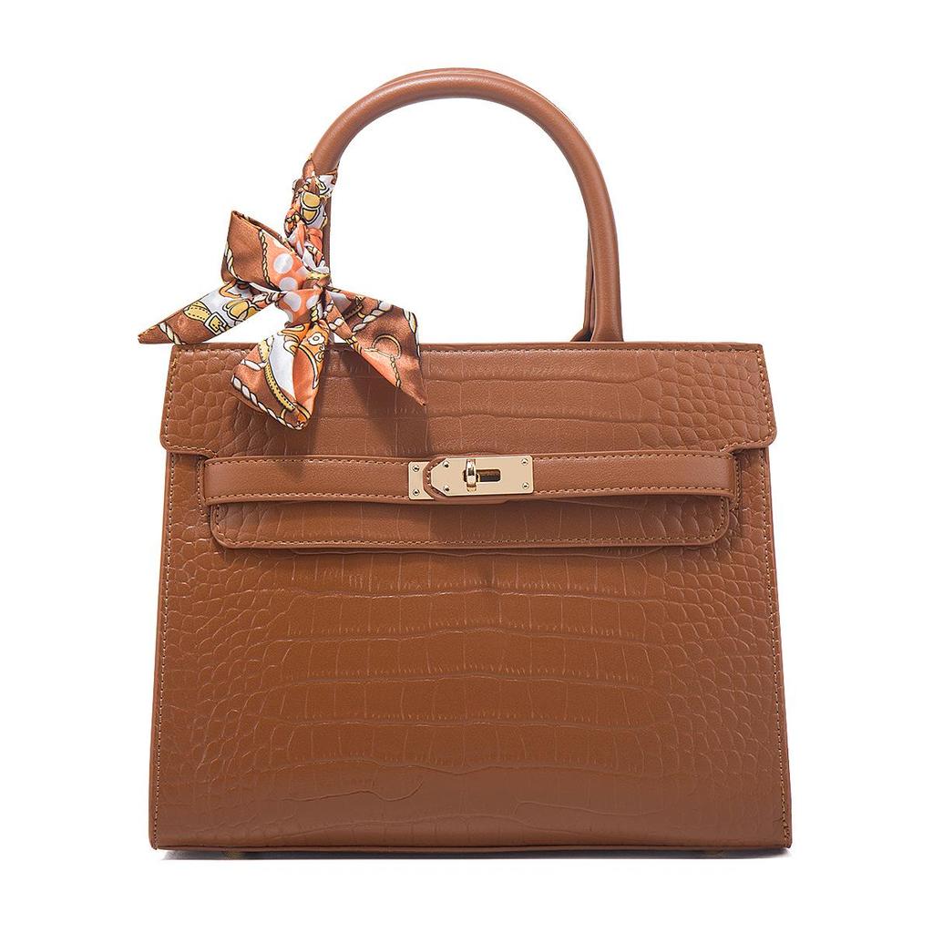 2025 High-End Crocodile Pattern Fashionable Large Capacity Shoulder and Crossbody Tote Handbag