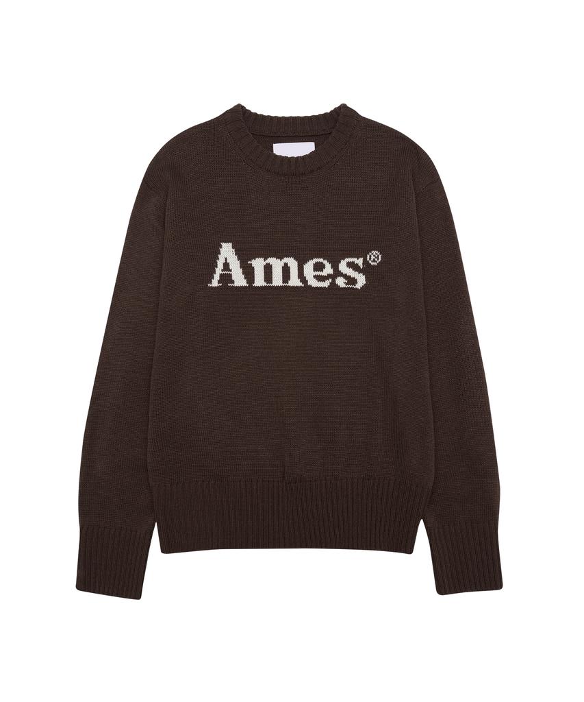 AMES-WORLDWIDE Basic Pullover Knit Brown