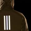 Adidas Alphabet Logo Striped Print Hooded Zip Jacket Men Outerwear Olive-Green H55342