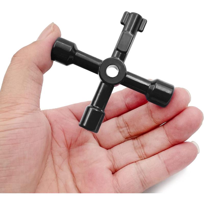 Универсальный 4-в-1 Многофункциональный Ключ-крест из нержавеющей стали для Водяного Газового Счетчика Вентиля Шкафа Лифта