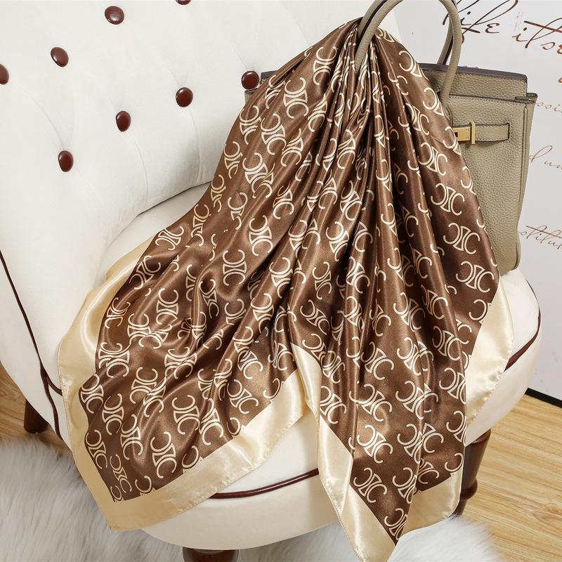 90 квадратных платков, шелковые платки, женские, новый весенне-летний, высококачественное ощущение, универсальные, тонкие платки, шарфы для улицы