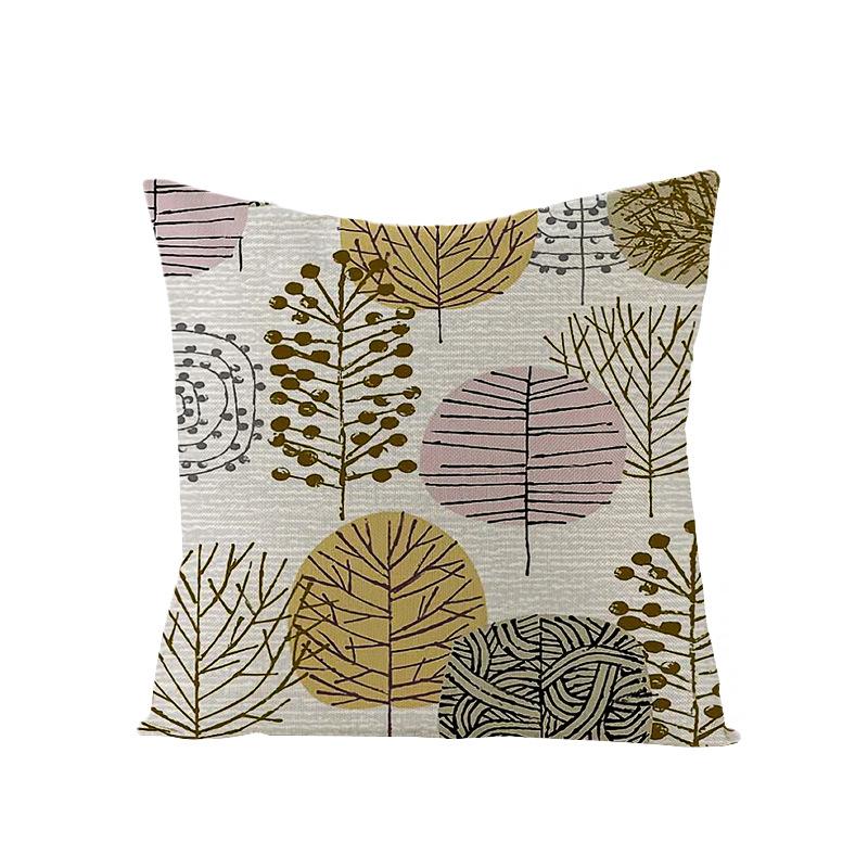 Home Simple Polyester Cushion Cover Cushion Cover Flower Sofa Cushion Cover Cushion