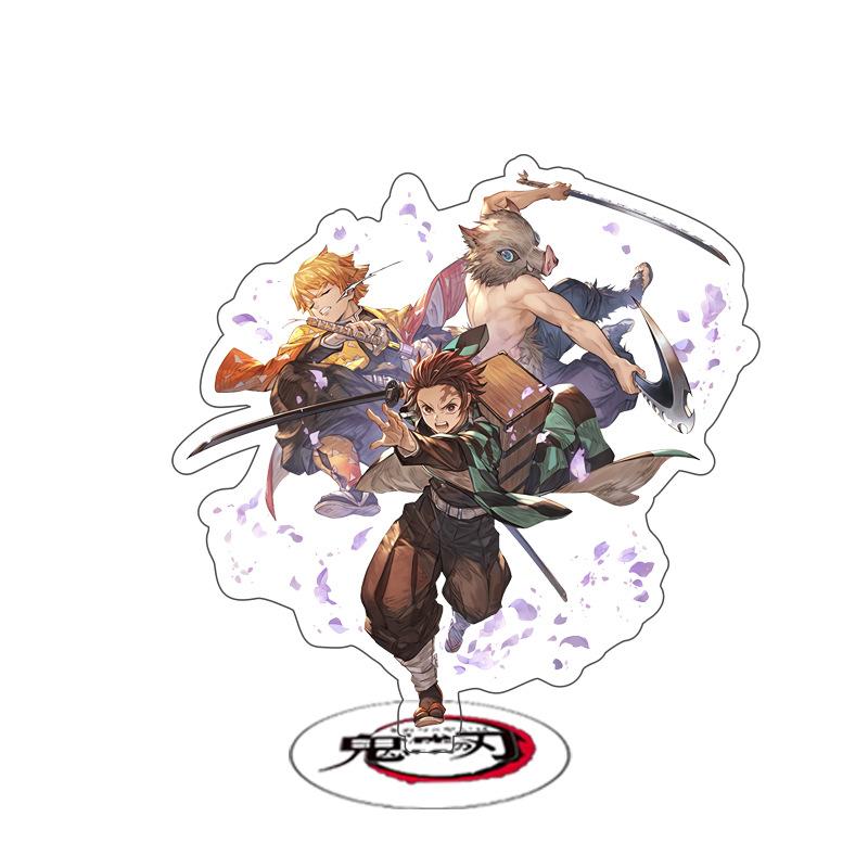 Игра аниме Demon Slayer акриловая подставка для персонажа косплей модель окрашенный декор стола орнамент подарок 15 см