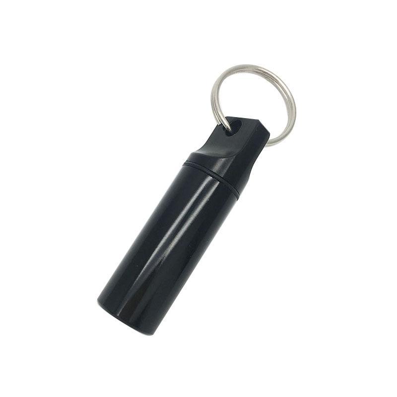 Aluminum Alloy Pill Case Keychain Waterproof Sealed Design Multiple Color Options Perfect For Outdoor Use Daily Pill Storage