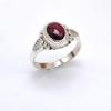 Кольцо из стерлингового серебра 925 пробы с гранатом, кольцо Handamde с камнем января