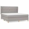 3128773 vidaXL Divan Bed with Mattress Light Grey 160x200cm Fabric